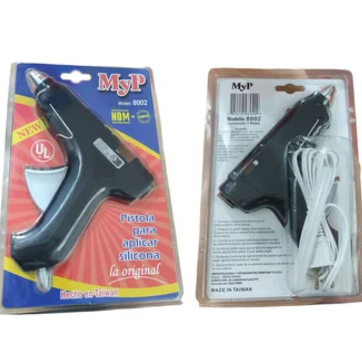 GENERICO - Pistola para aplicar silicona MyP 8002 40w 60hz + 2 barras 10cm Negro