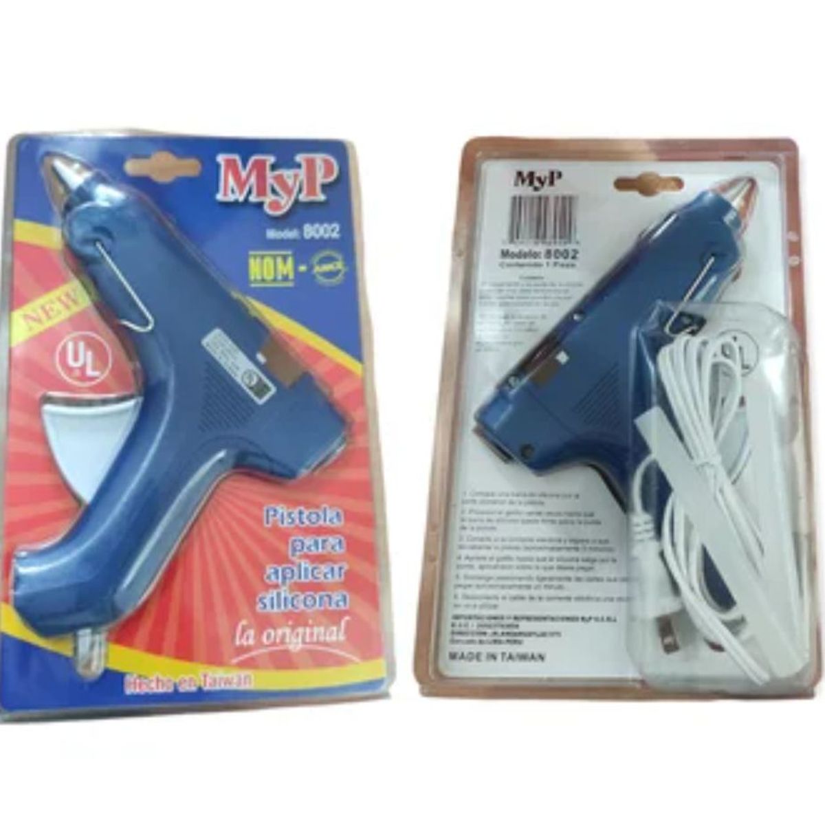 GENERICO - Pistola para aplicar silicona MyP 8002 40w 60hz + 2 barras 10cm Azul