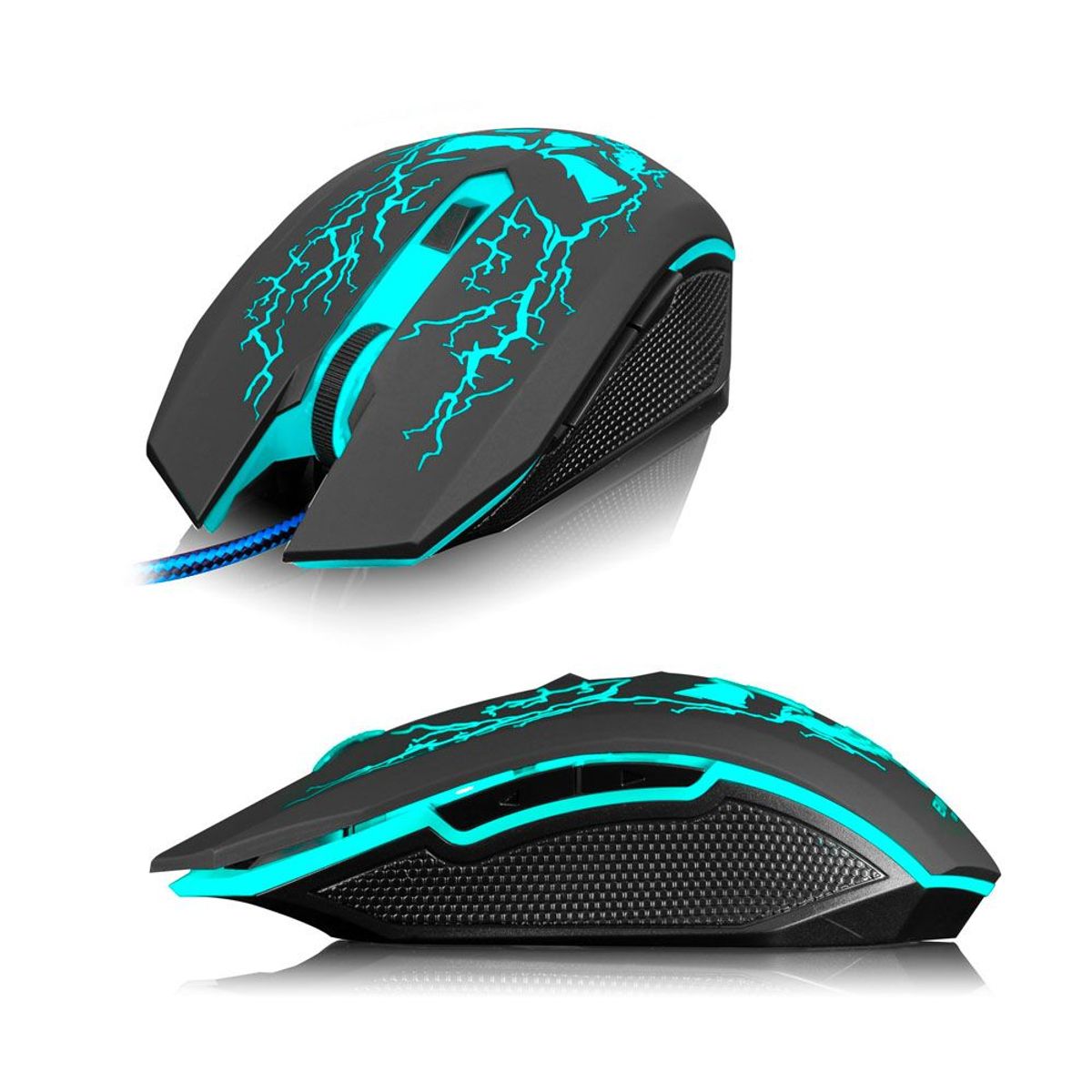 ENKORE - Mouse Gamer Led Antielectromagnetismo Ergonómico Hasta 3600Dpi Brain