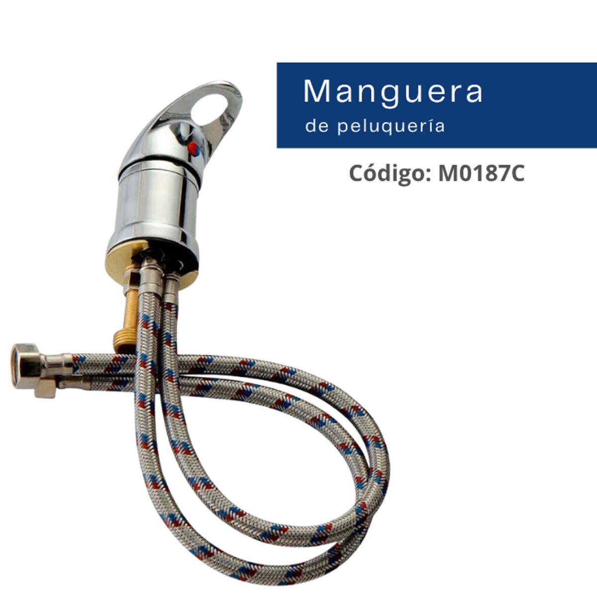 XM - MEZCLADORA MONOCOMANDO PARA LAVACABEZA PELUQUERÍA CROMADO M0187C