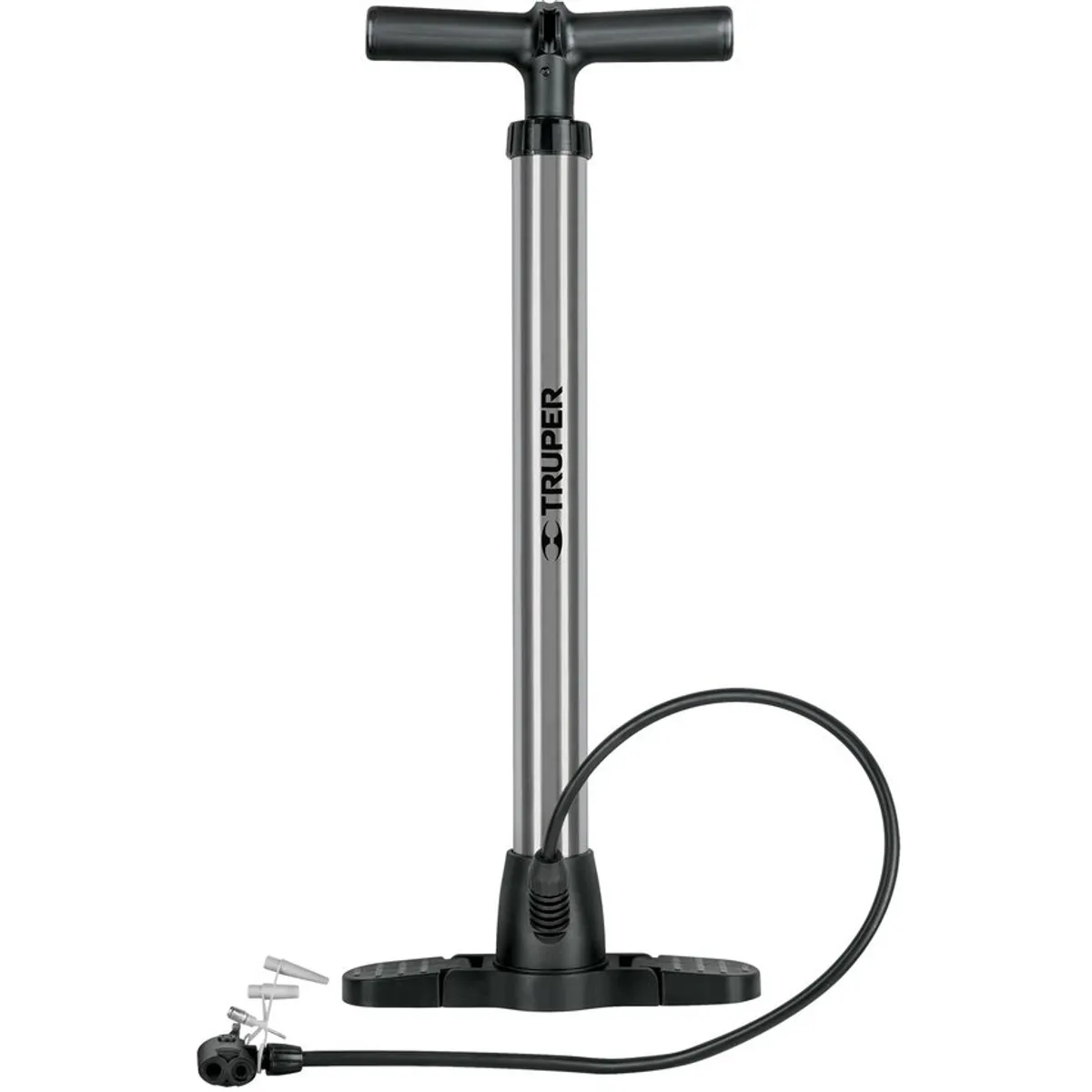 TRUPER - Inflador de Pedal 23" Truper 116 psi 14863  - Plateado