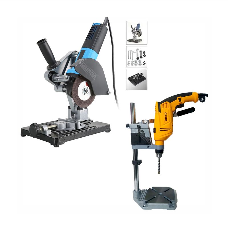 GENERICO - COMBO XTD SOPORTE DE AMOLADORA SOPORTE DE TALADRO