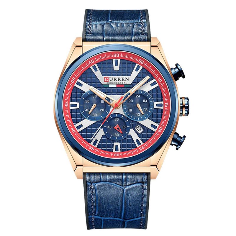 CURREN - RELOJ CURREN 8392 AZUL ROJO