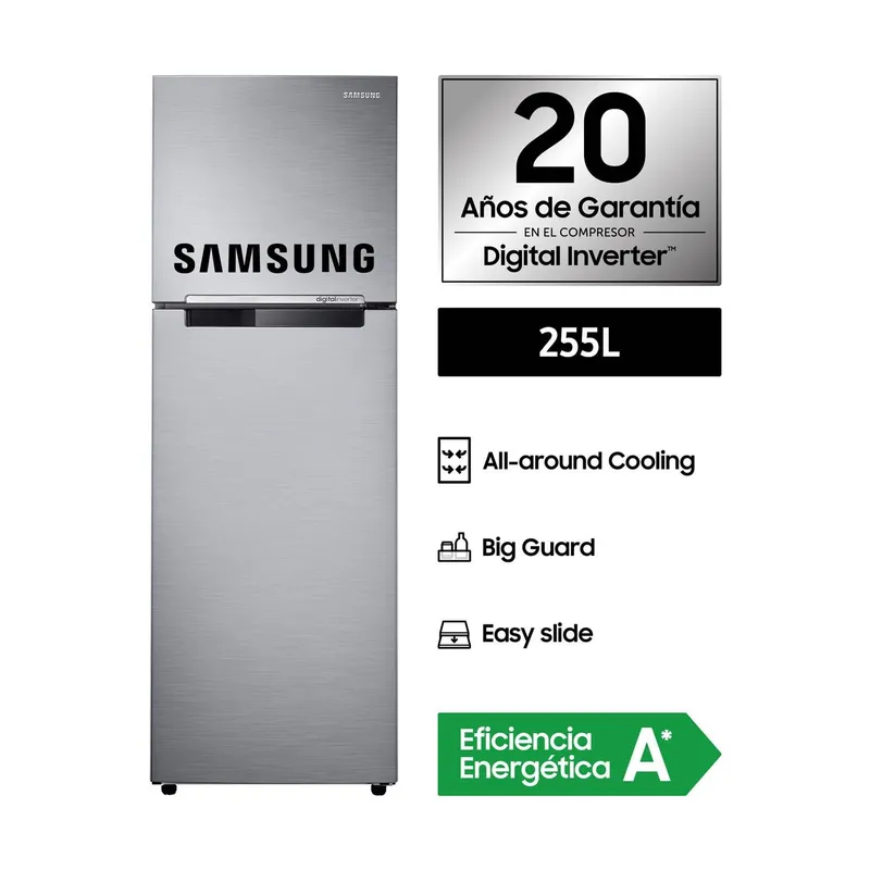 SAMSUNG - Refrigeradora Samsung 255LT RT25FARADS8 - Silver