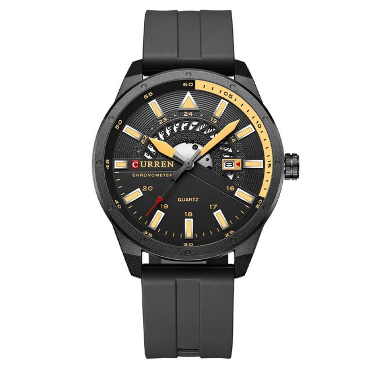 Curren - RELOJ CURREN 8421 NEGRO DORADO DEPORTIVO