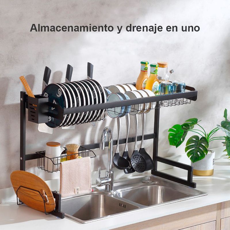 GENERICO - Escurridor de Platos sobre Lavadero 85cm Organizador para Cocina