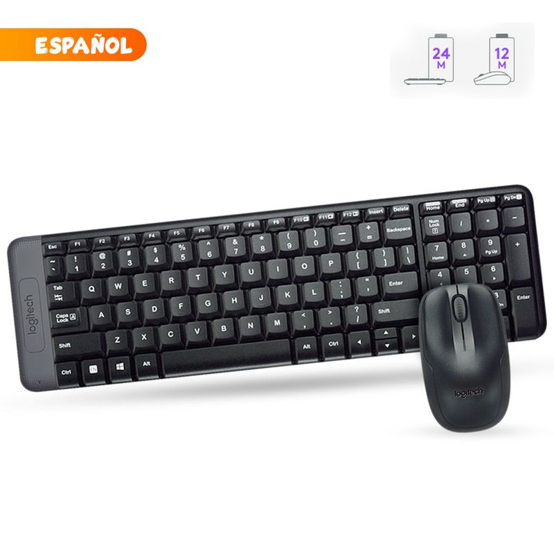 LOGITECH - Combo Teclado  Mouse Logitech MK220 Inalambrico - Negro