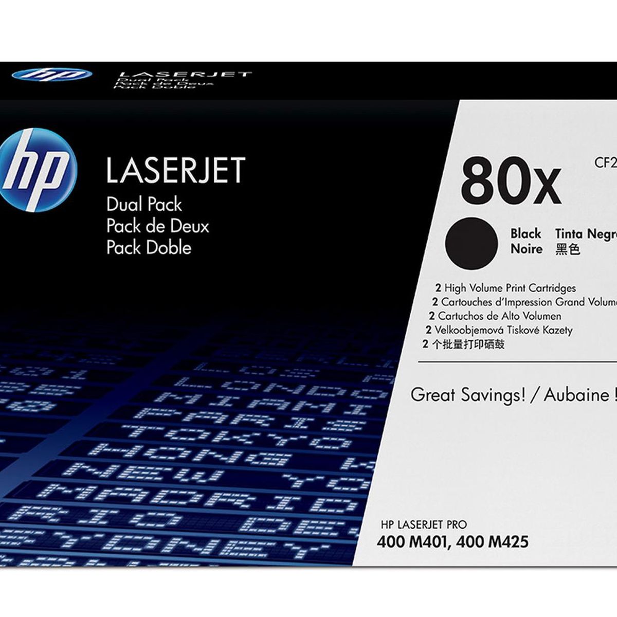 HP - Cartucho Toner 80X Negro Laserjet Pro 400 M401 M425