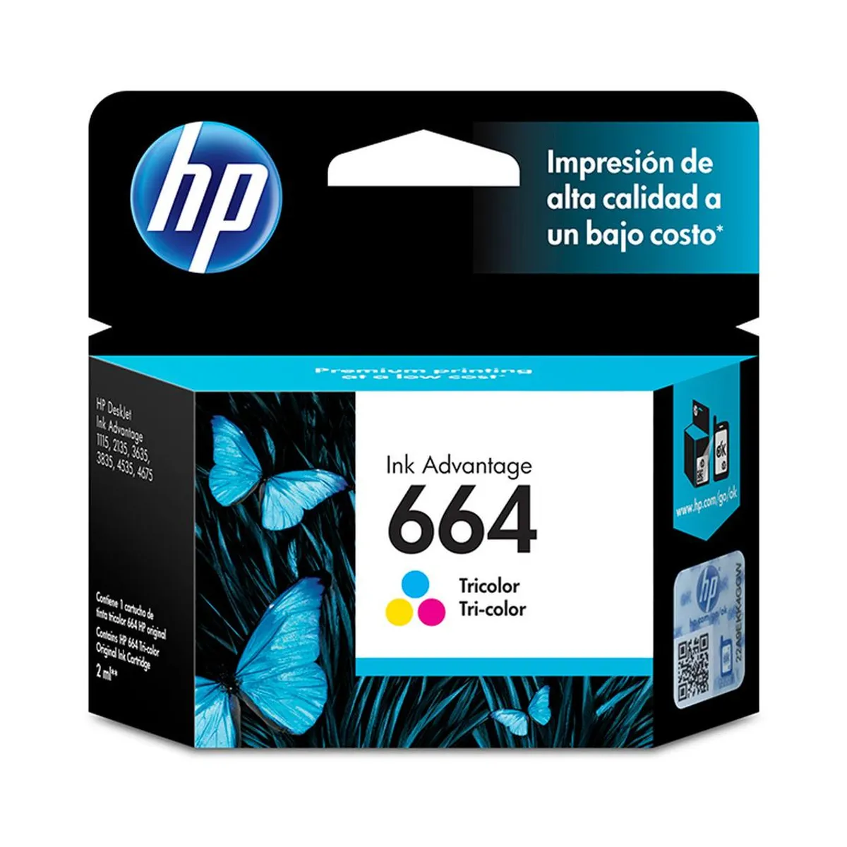 HP - Cartucho Tinta Hp 664 Tricolor Deskjet Officejet 1100
