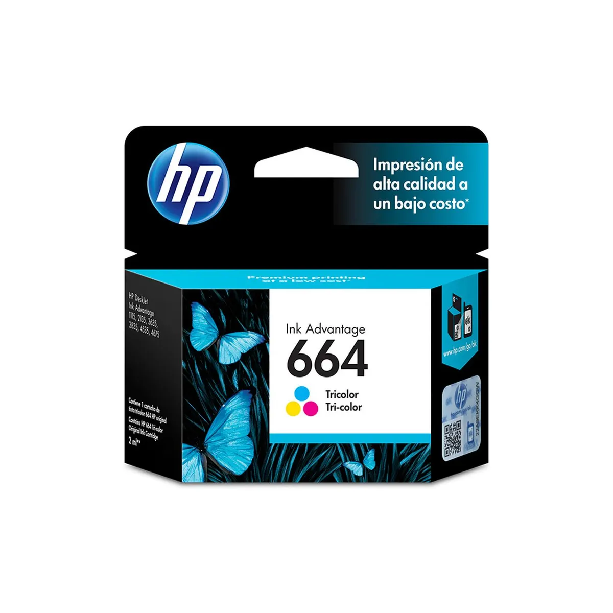 HP - Cartucho Tinta Hp 664 Tricolor Deskjet Officejet 1100