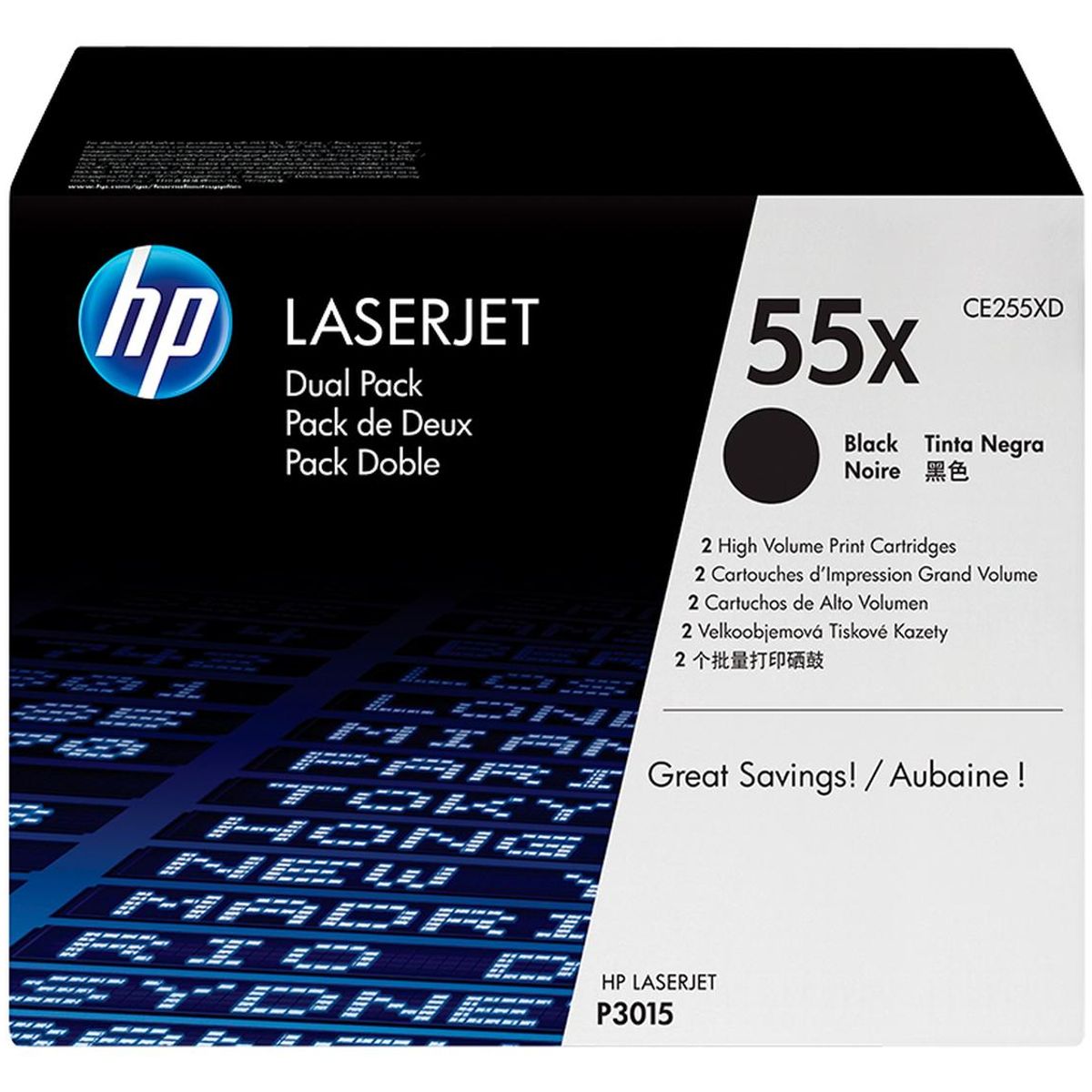 HP - Cartucho Toner Hp 55X Negro Alto Rendimiento P3015 M525