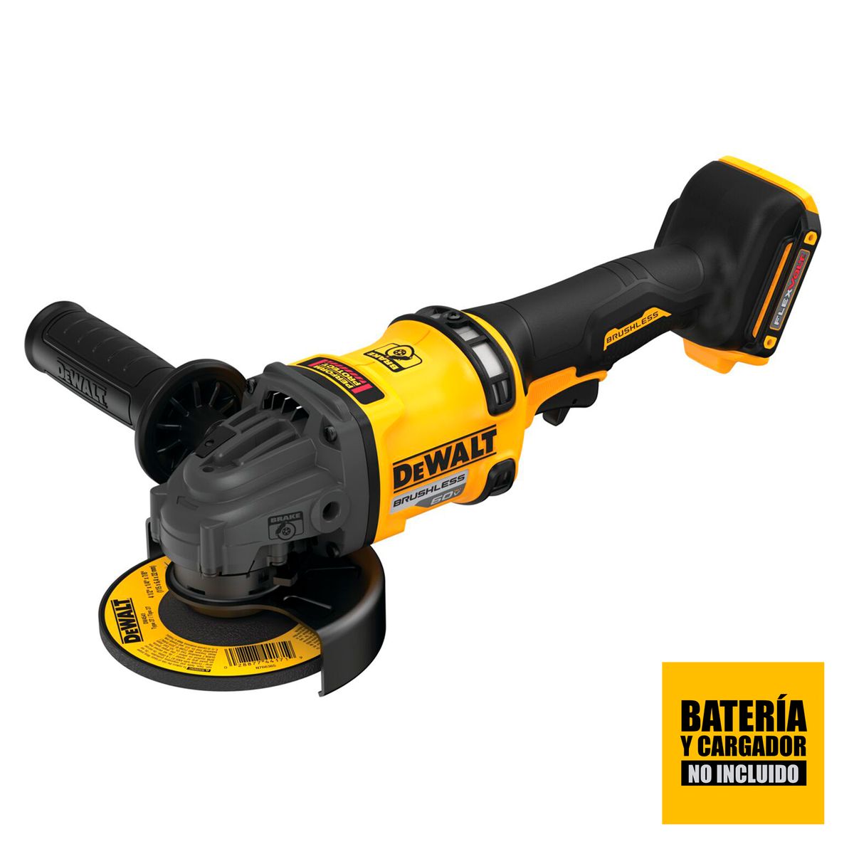 DEWALT - Amoladora Angular 5'' 60V Max 9000 RPM Dewalt DCG418B-B2