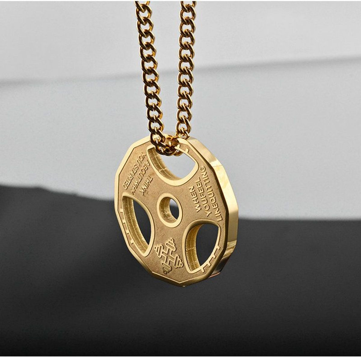 GENERICO - Collar Dije Disco Gym Fitness Crossfit