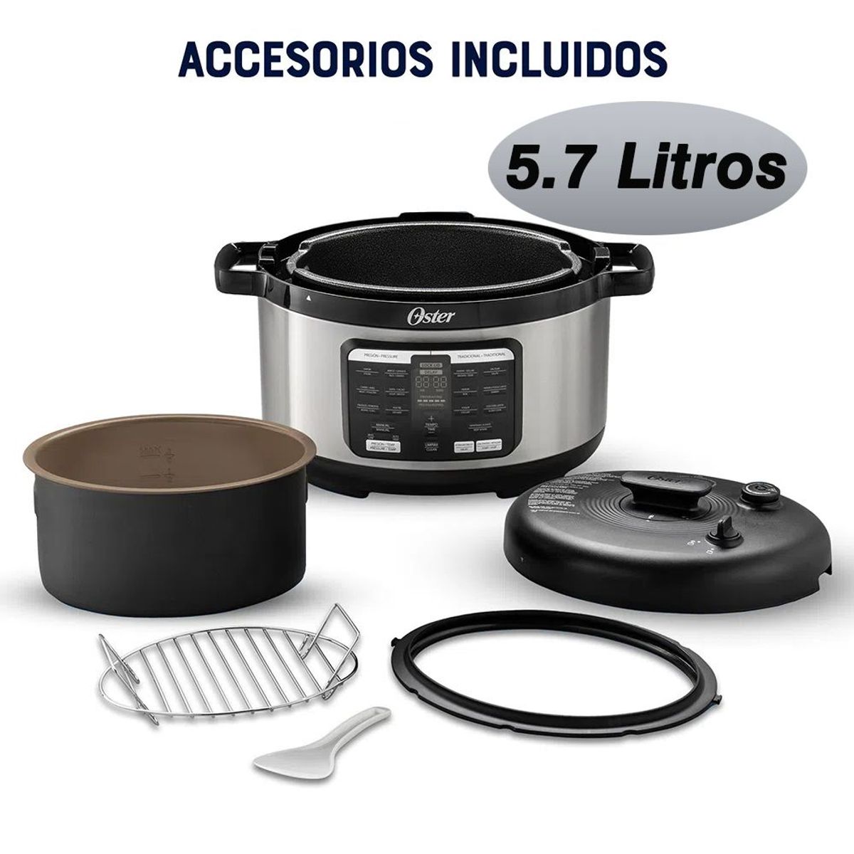 OSTER - Multi olla Oster Ovalada De 5.7 L y 15 Funciones CKSTPCECOV57