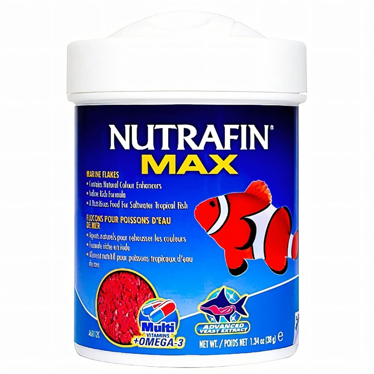 GENERICO - Nutrafin Max Alimento Premiun Peces Marinos Escamas 38 Gr.