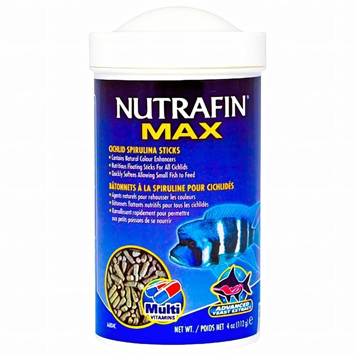 GENERICO - Nutrafin Max Bastones De Espirulina Ciclidos Alimento 112 Gr