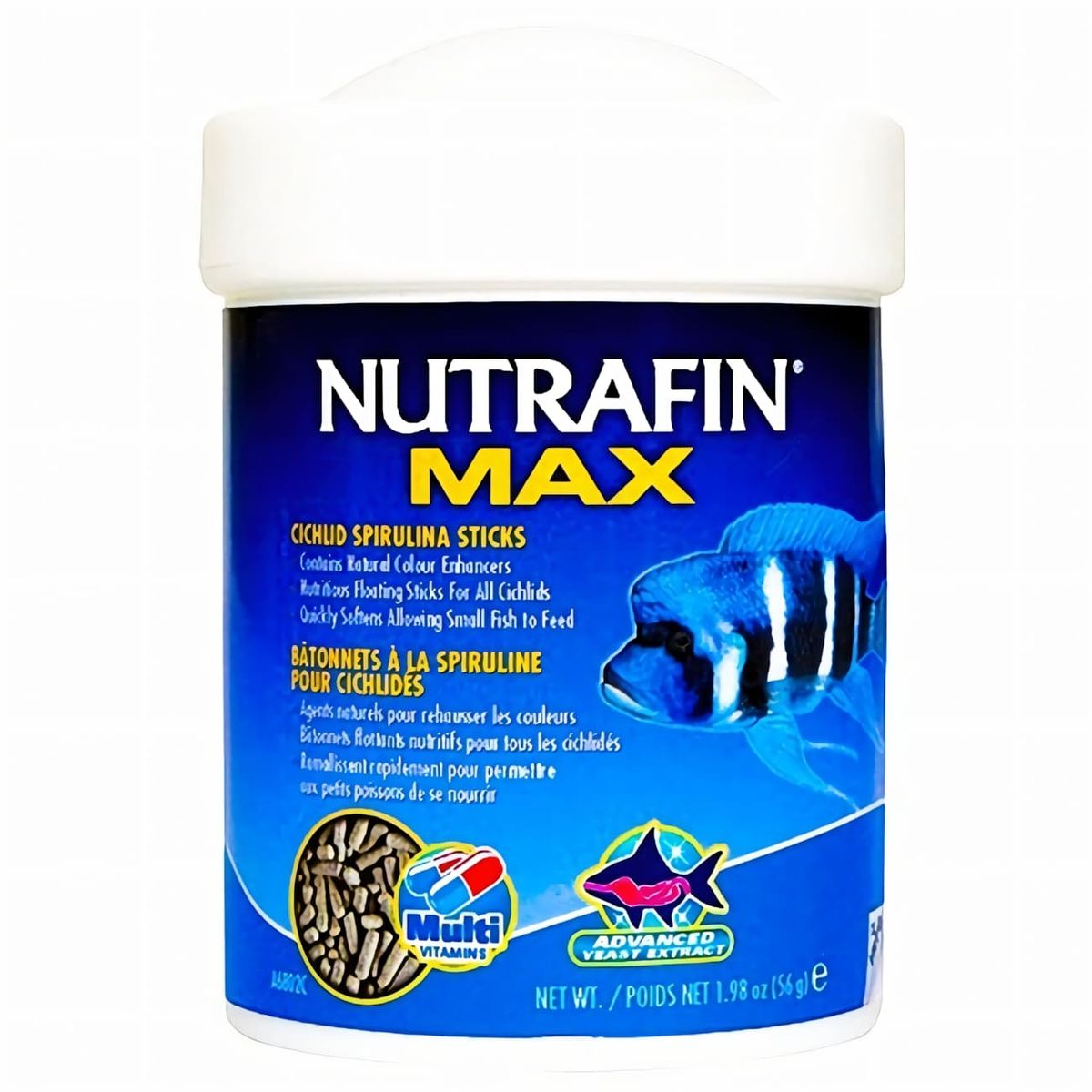 GENERICO - Nutrafin Max Bastones De Espirulina Ciclidos Alimento 56 Gr