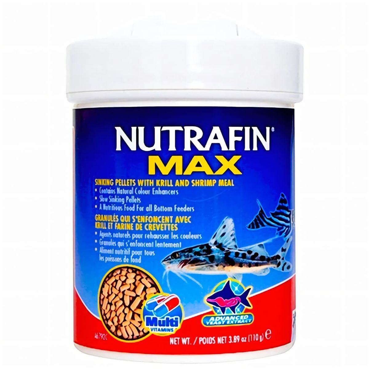 GENERICO - Nutrafin Max Pellets Caida Lenta Con Krill Y Camarones 110 G
