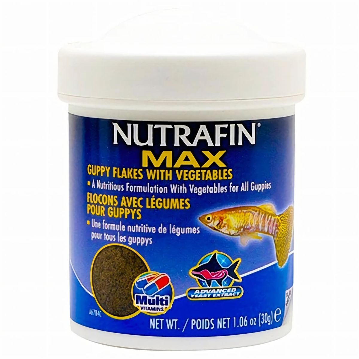 GENERICO - Nutrafin Max Alimento Vegetal Para Peces Guppy 30 Gr.