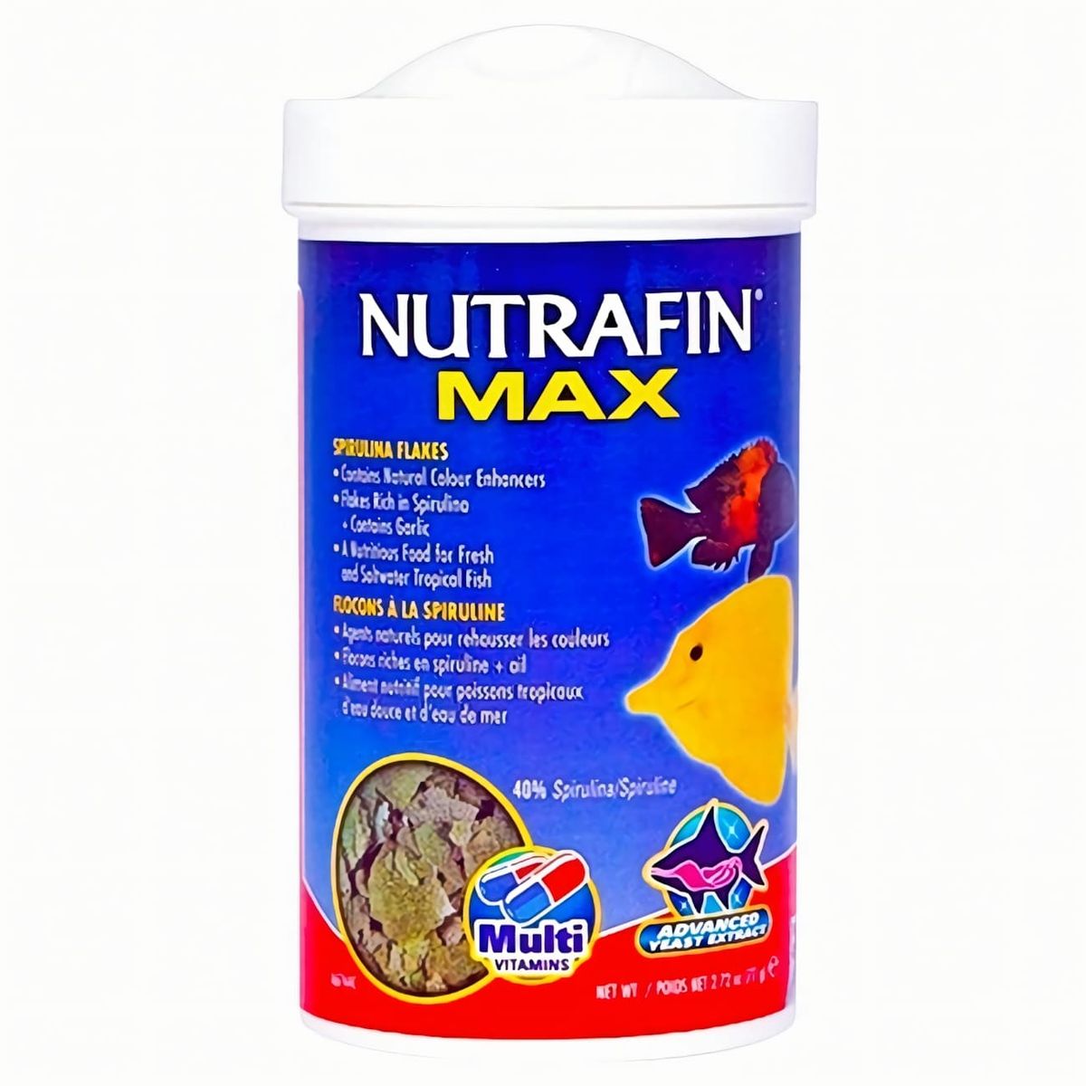 GENERICO - Nutrafin Max Escamas Espirulina  Tropicales Y Marinos 77 Gr.
