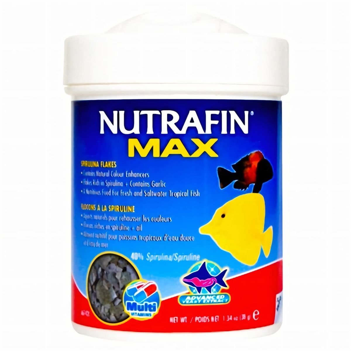 GENERICO - Nutrafin Max Escamas Espirulina  Tropicales Y Marinos 38 Gr.