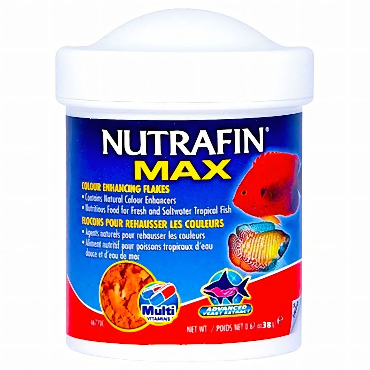 GENERICO - Nutrafin Max Escamas Realza Color Tropicales Marinos 38 Gr.