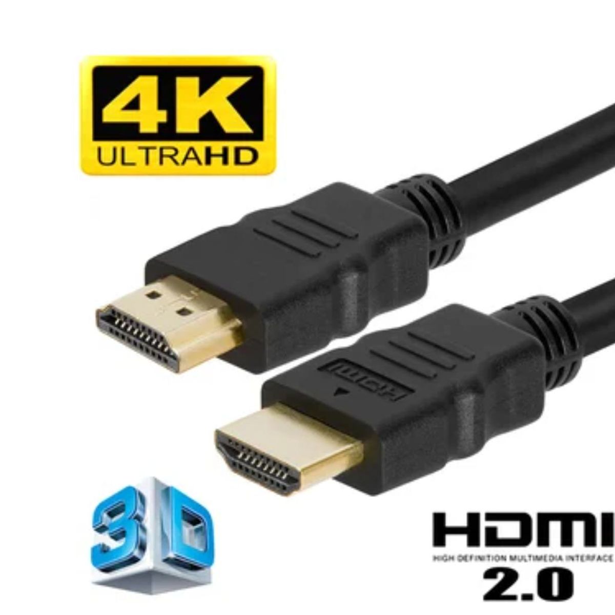 GENERICO - Cable Hdmi 2.0 4k Ultra Hd Alta Velocidad 3d 20 Metros 2160p Negro PVC