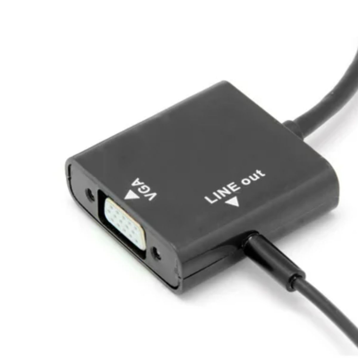 GENERICO - Adaptador Convertidor De Hdmi A Vga Hdmi Macho Vga  Audio - Negro