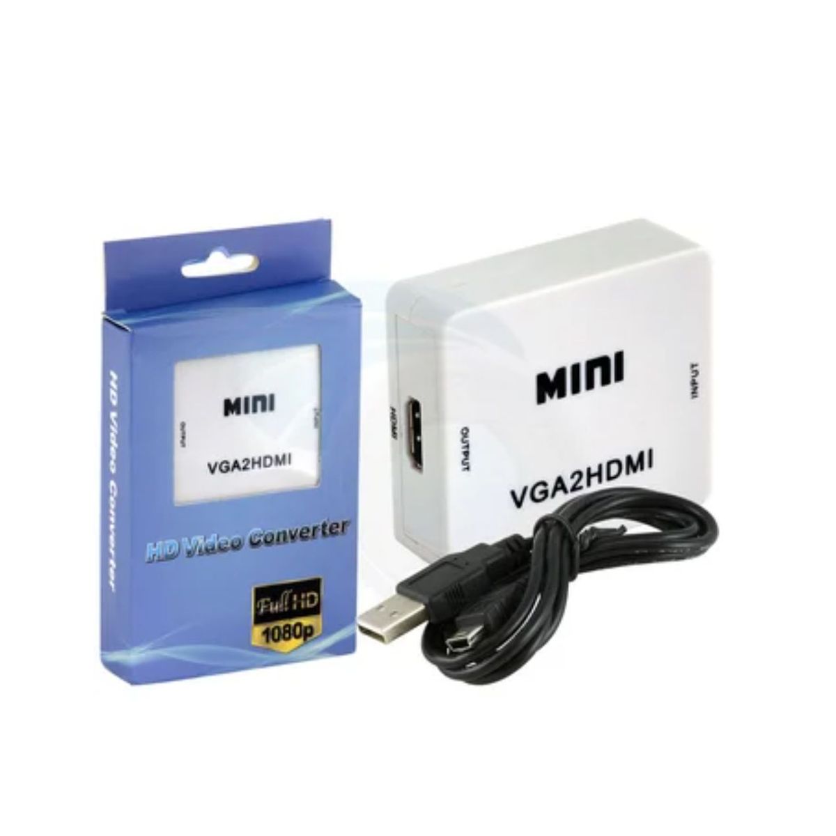 GENERICO - Convertidor Adapatador  Vga A Hdmi Con Audio Full Hd Mini VGA2HDMI