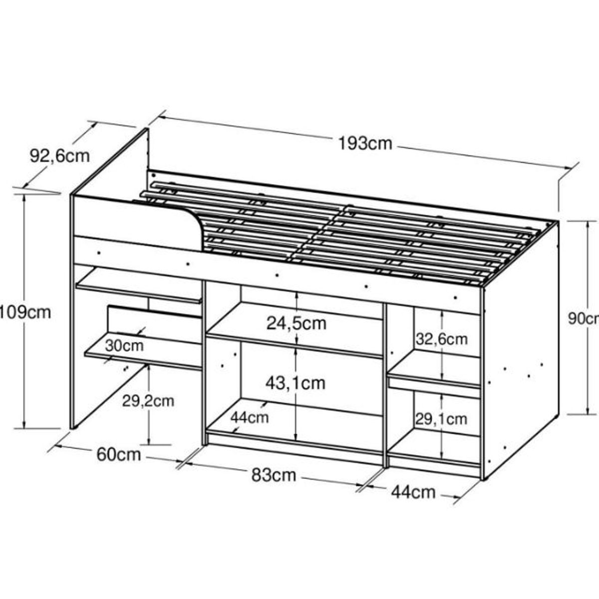 DMUEBLES - Cama Multifuncional Barcelona