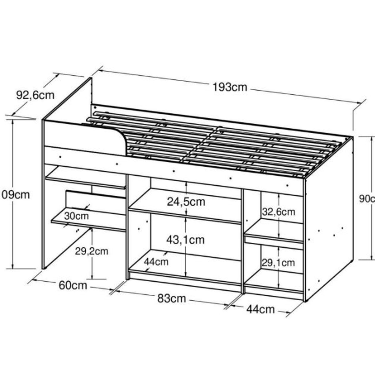 DMUEBLES - Cama Multifuncional Barcelona Blanco