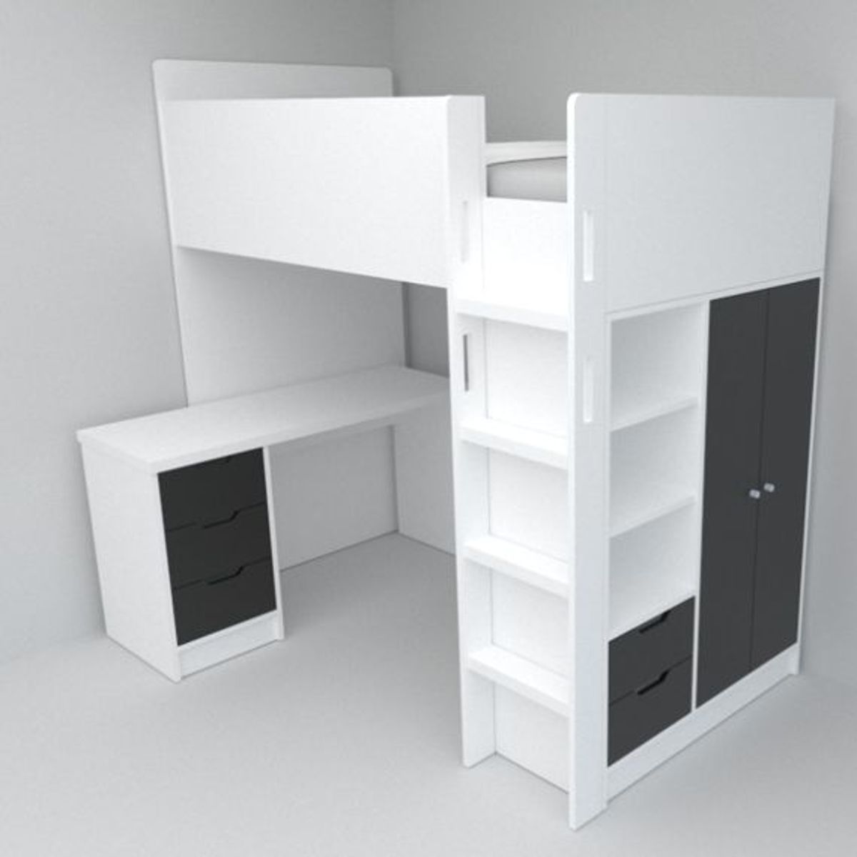 DMUEBLES - Camarote Con Escritorio Amsterdam