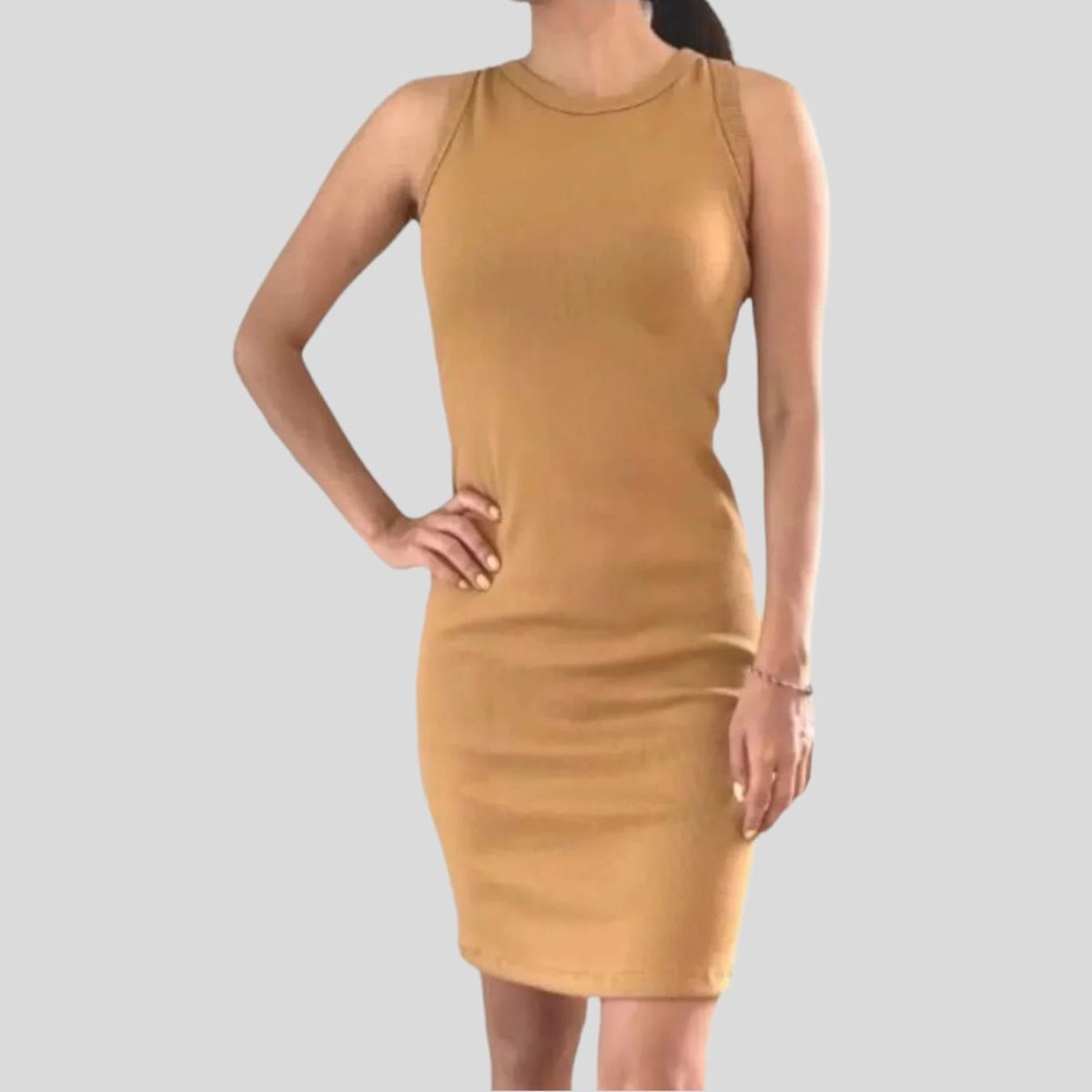 OSHIK - Vestidos de rib de algodón OSHIK