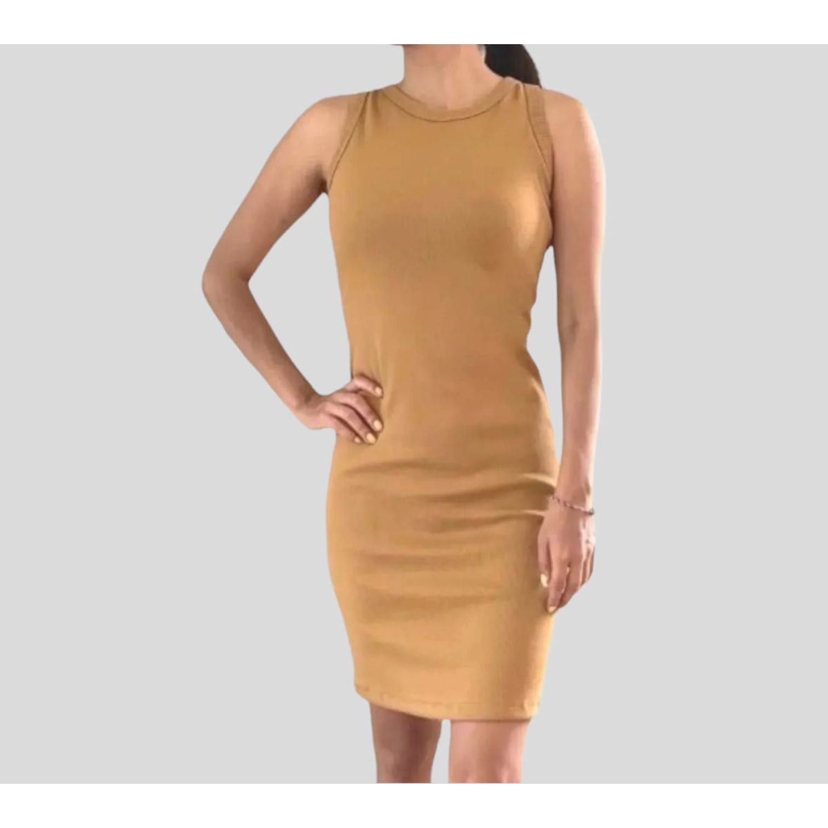 OSHIK - Vestidos de rib de algodón OSHIK