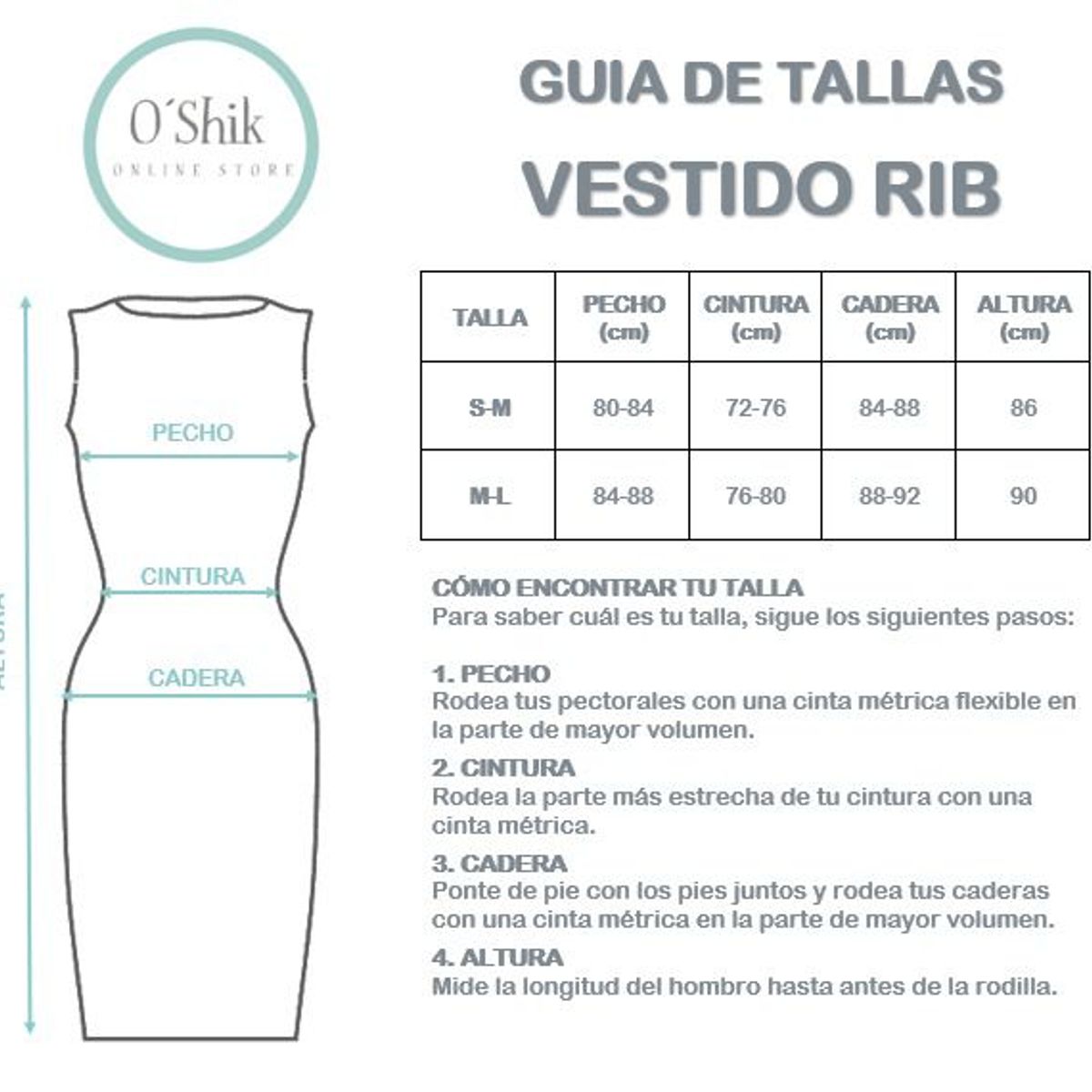 OSHIK - Vestidos de rib de algodón OSHIK