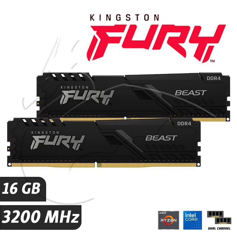 Memoria Ram Fury Beast 16gb 3200mhz Ddr4 KINGSTON