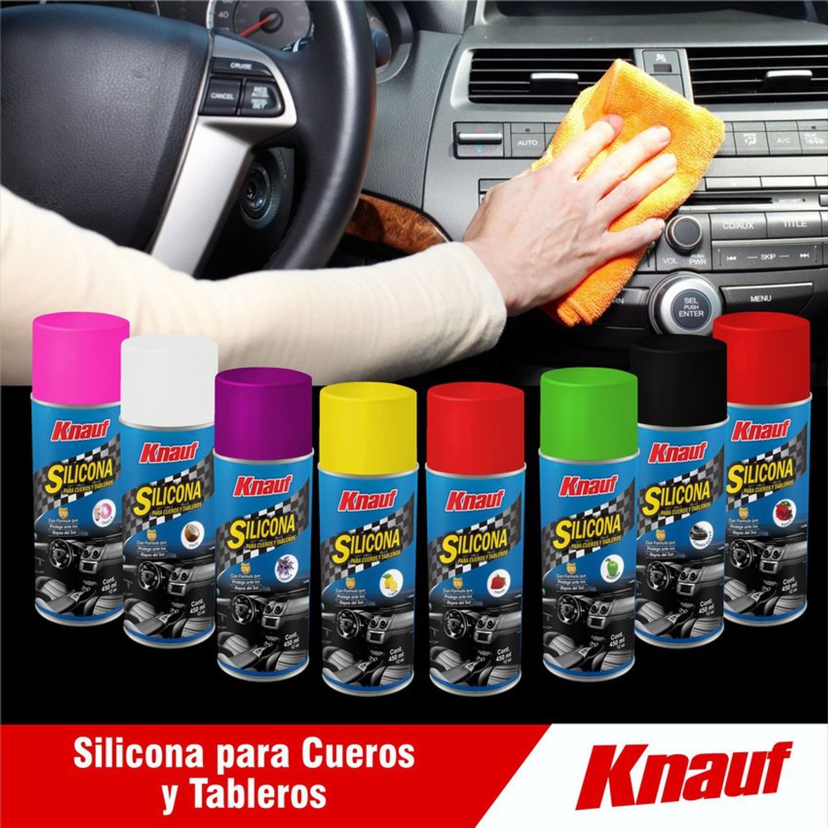 KNAUF - Silicona para Cueros y Tableros Knauf x 450ml Aroma Lavanda