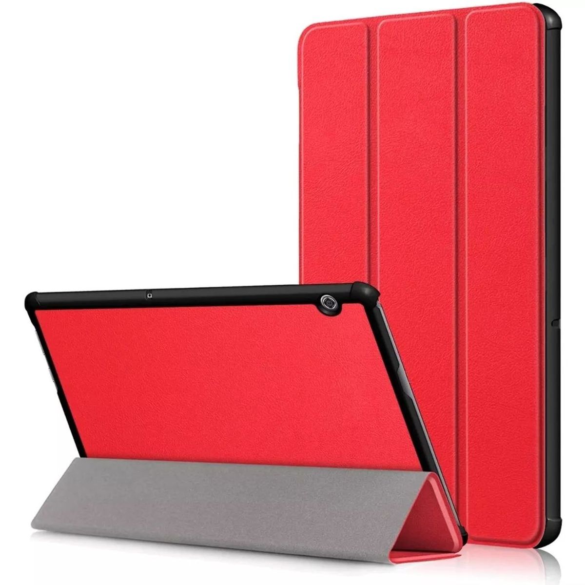 GENERICO - Funda Book Cover para Tablet Huawei T5-10 Rojo