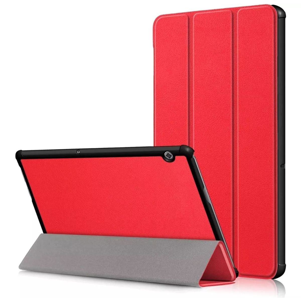 GENERICO - Funda Book Cover para Tablet Huawei T5-10 Rojo