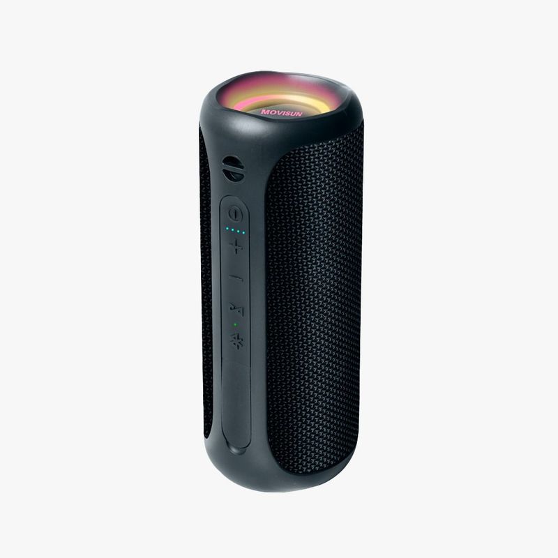 MOVISUN - Movisun Parlante Bluetooth Acuático 22W LUZ LED POWER SMART PLUS Negro