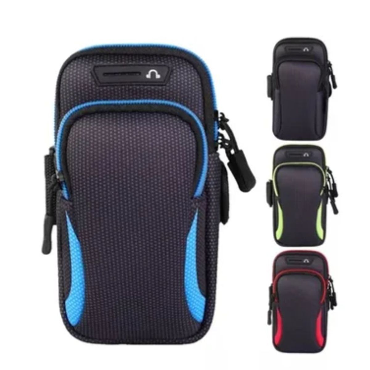 GENERICO - Bolso Porta Celular Deportivo Con Correa - Negro.