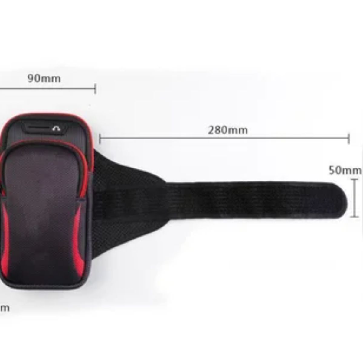 GENERICO - Bolso Porta Celular Deportivo Con Correa-  Rojo