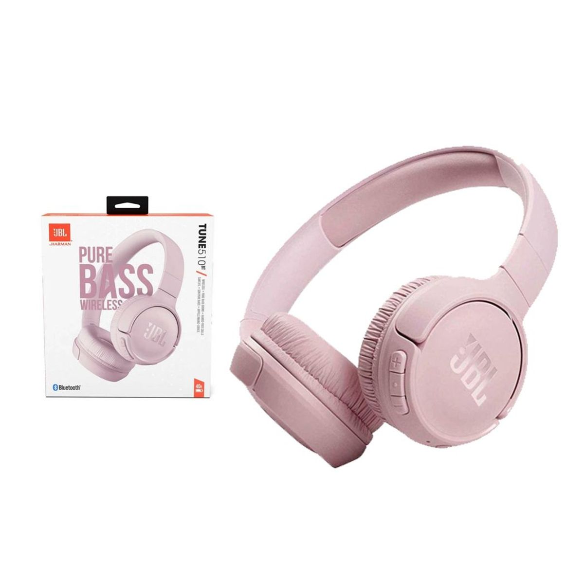 JBL - JBL Audífonos Bluetooth Pure Bass Sound Tune 510BT Rosa