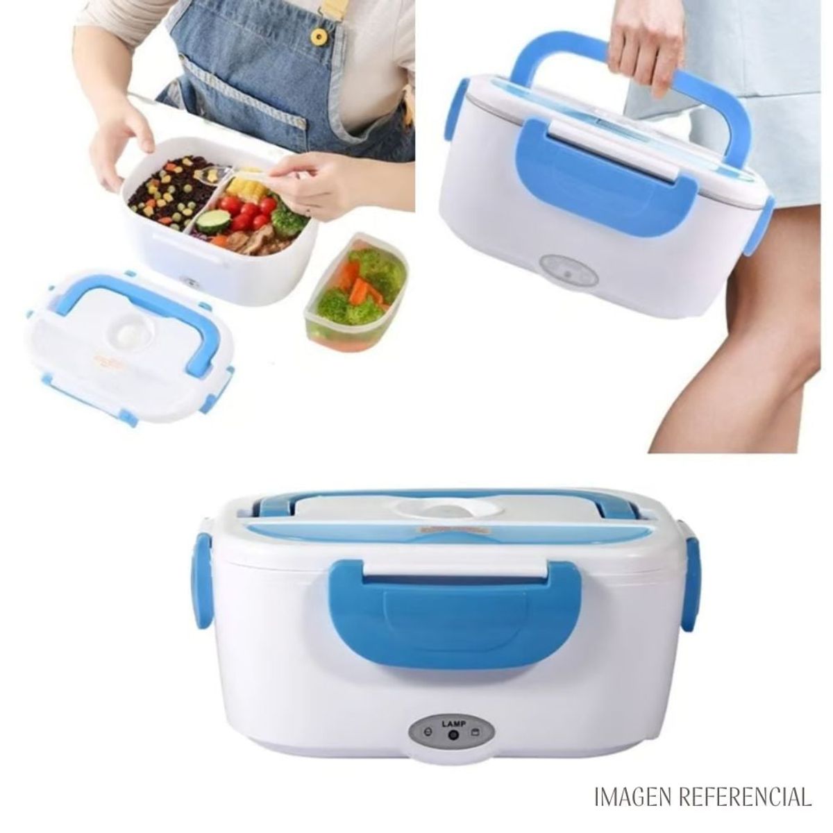 GENERICO - Lonchera Taper Electrico para Calentar Alimentos - AZUL
