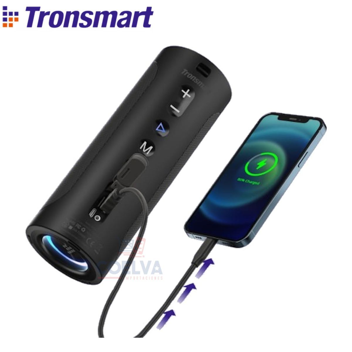 TRONSMART - Tronsmart T6 Pro Parlante Bluetooth 5.0 Premium 45W TWS Fiesta