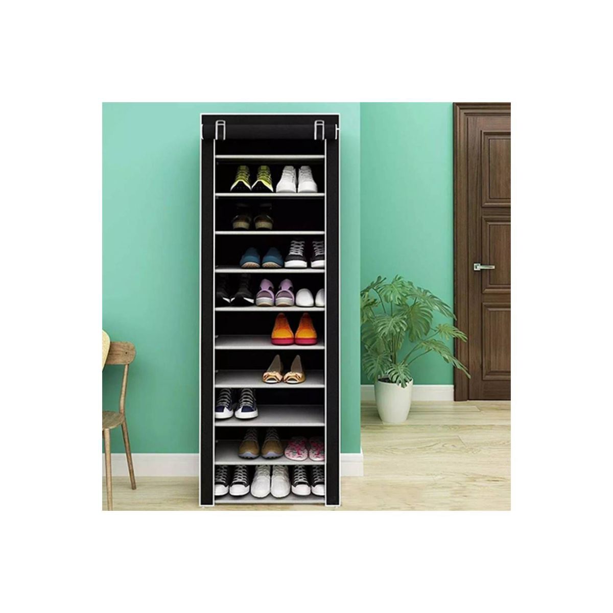 LH ELECTRONIC - Organizador de metal 9 niveles ropero zapatilla.