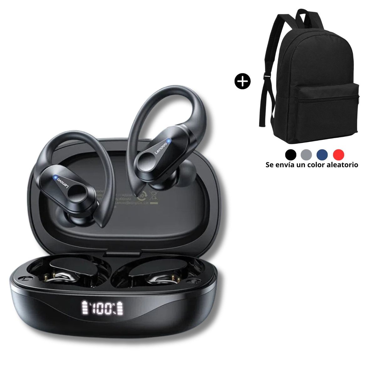 LENOVO - Audifonos Bluetooth Lenovo LP75 TWS 2022 + Mochila Basic Regalo