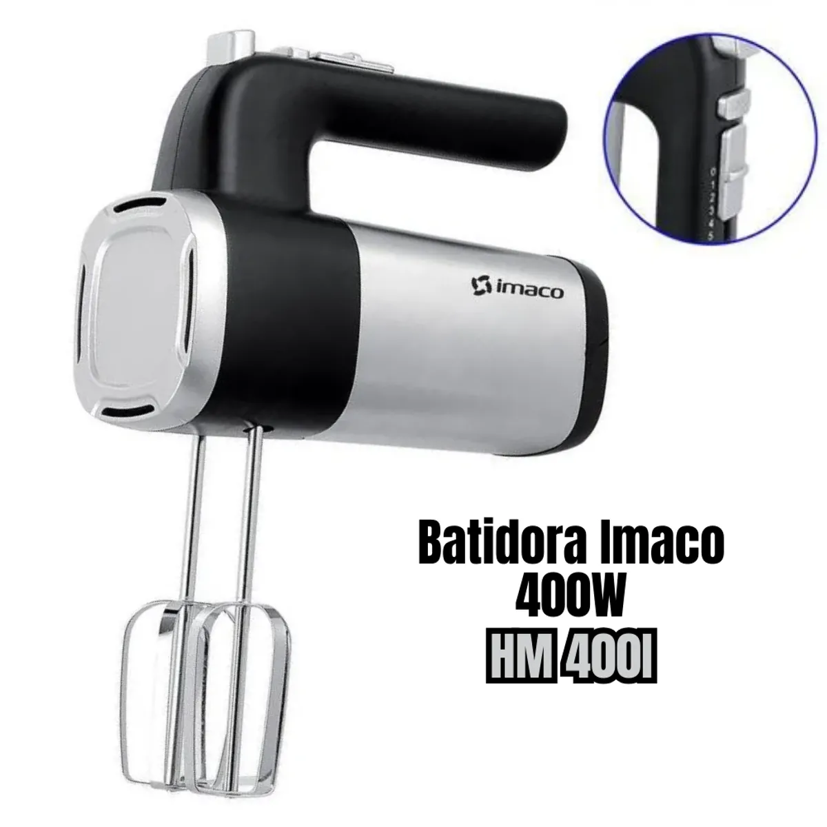 IMACO - Batidora de Mano  Turbo IMACO HM 400I 400W- Cromada