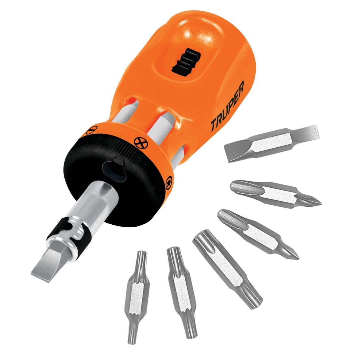 TRUPER - Desarmador con 12 puntas, 6 puntas dobles, Truper