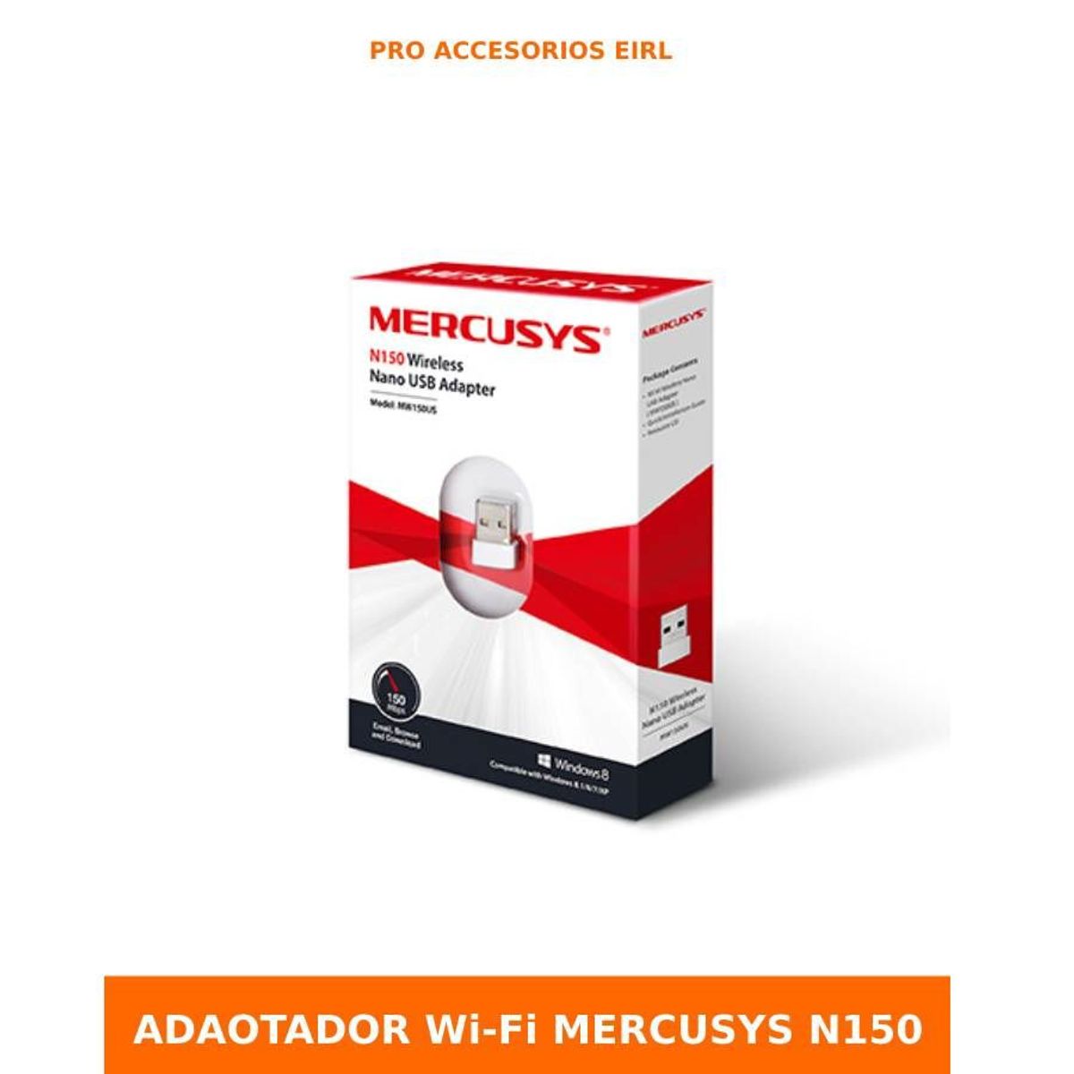 MERCUSYS - Adaptador Wi-Fi Nano Mercusys MW150US N150